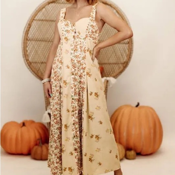 NWT Heyson Floral Corduroy Midi - Picture 8 of 9